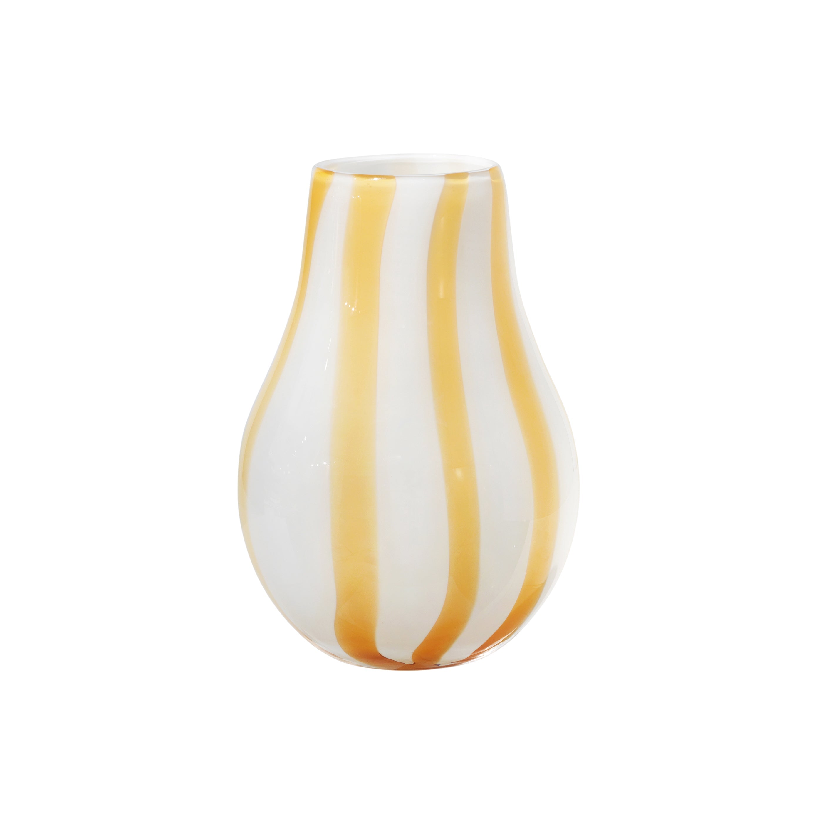 Broste - Vase Stripe gelb
