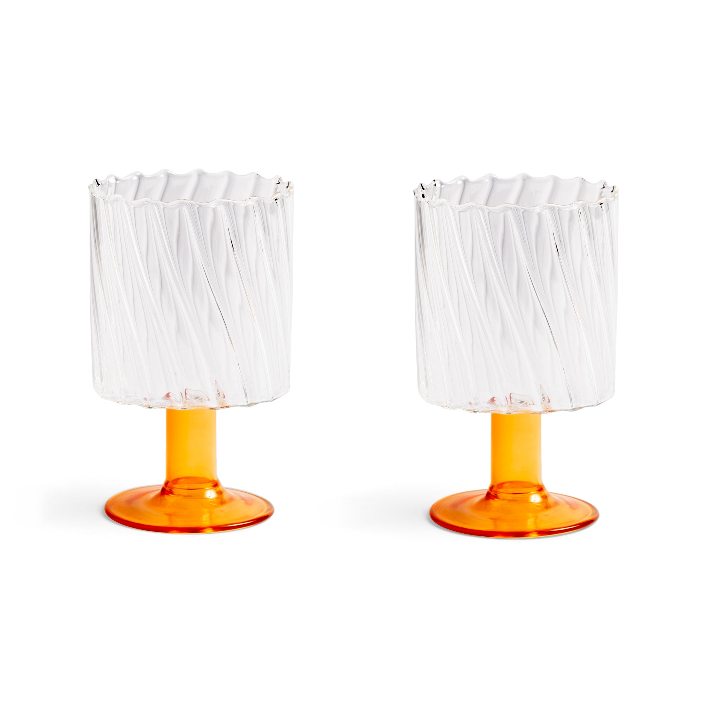 &Klevering - Glass twirl orange 2er Set